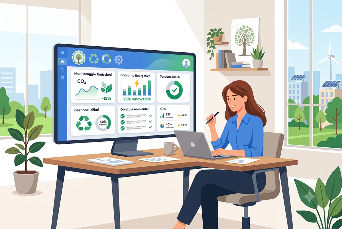 Sistema di gestione ambientale ISO 14001 gestito in digitale da una PMI