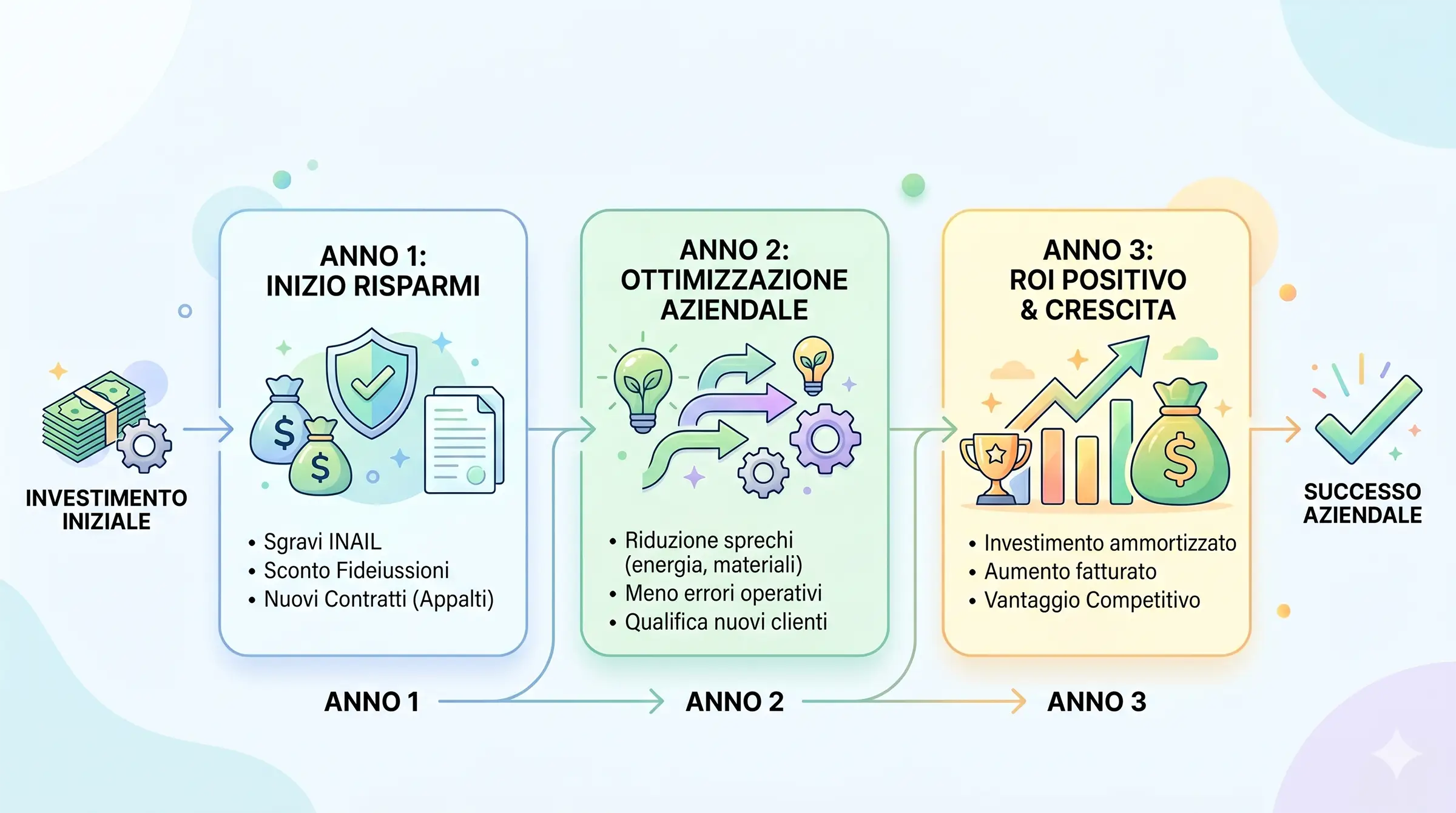vantaggi-certificazioni-iso-roi Infografica ROI certificazioni ISO, ecco perchè certificarsi conviene: sgravi INAIL, ottimizzazione processi e aumento del fatturato in 3 anni.